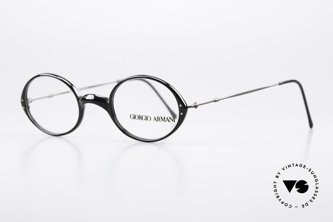 Giorgio Armani 363 Designer Frame Small Size, lightweight plastic front with thin "wire temples", Made for Men and Women