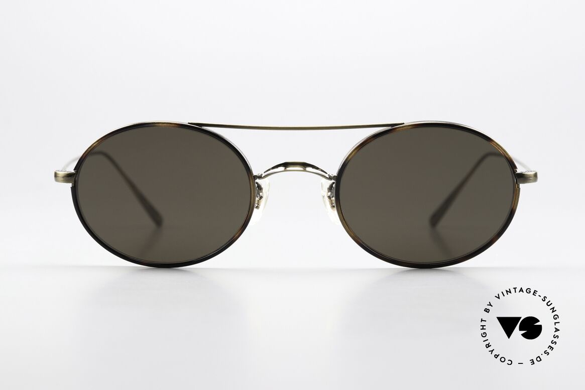 Oliver Peoples Shai Oval Sunglasses Titanium, exact catalog model name: OV1248ST 528471 3N, Made for Men