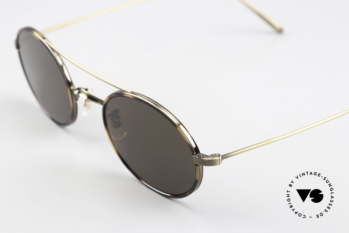 Oliver Peoples Shai Oval Sunglasses Titanium, high-end titanium model from 2019; made in Japan, Made for Men