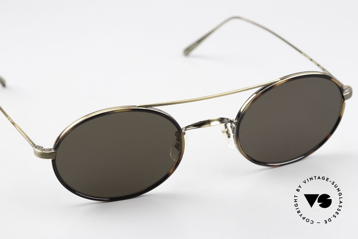 Oliver Peoples Shai Oval Sunglasses Titanium, unworn model; like all our Oliver Peoples sunglasses, Made for Men