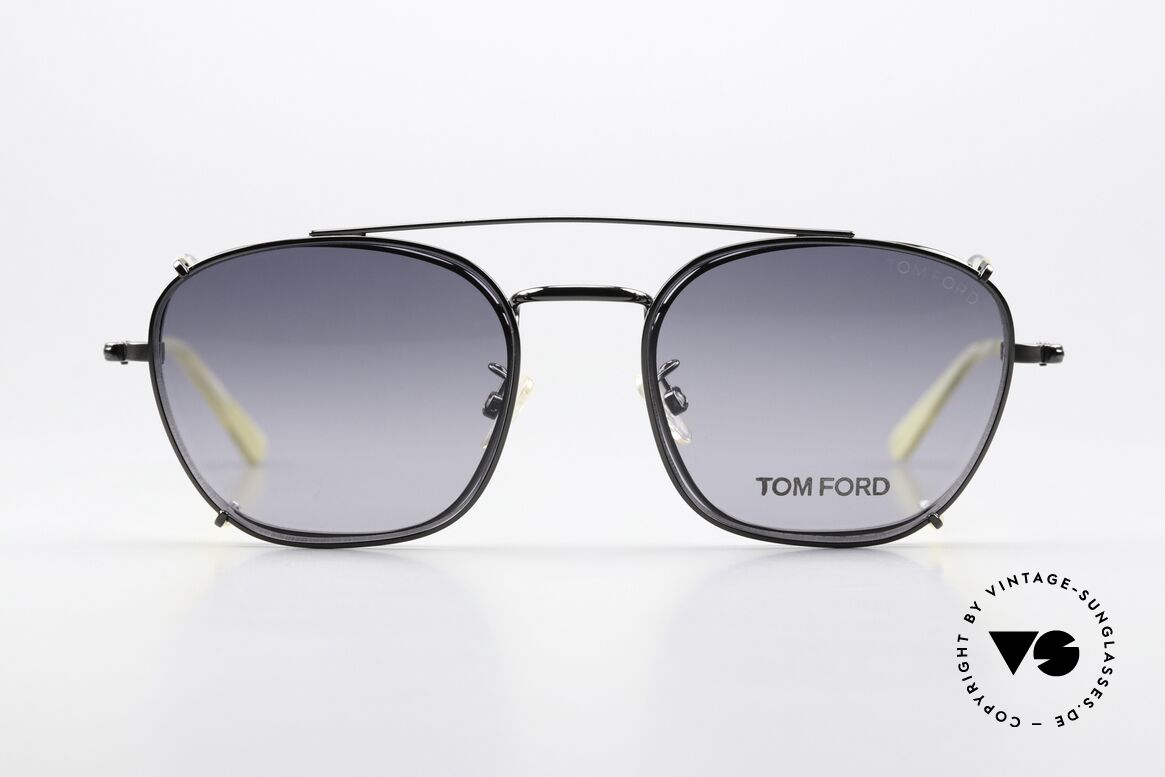 Tom Ford TF5335 Designer Frame Clip On, very elegant and high-quality frame, made in Italy, Made for Men and Women