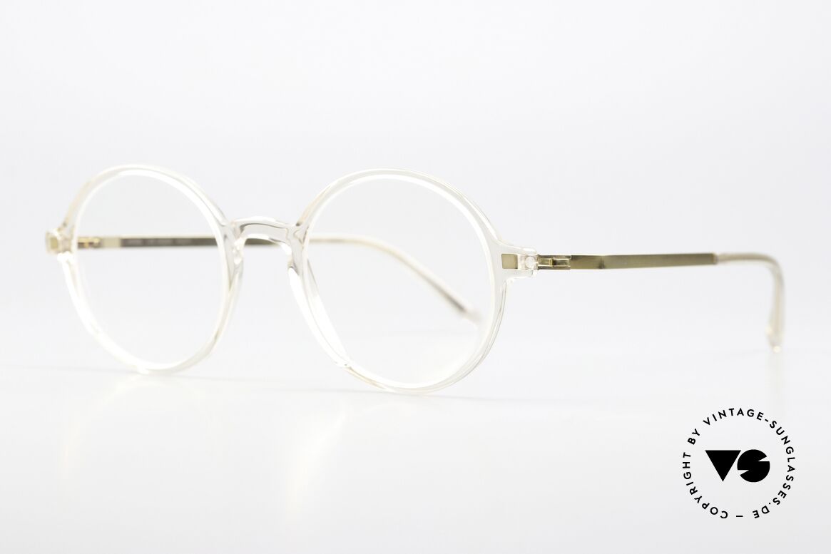 Mykita Tomkin Round Crystal Eyewear, acetate frame front with characteristic Mykita temples, Made for Men and Women