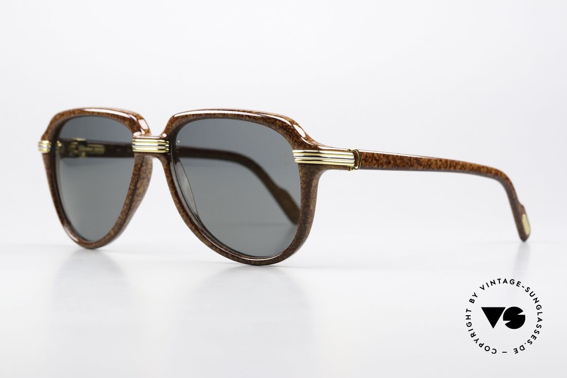 Cartier Vitesse - M Luxury Aviator Shades 1991, high-end original lenses with CARTIER logo (100% UV), Made for Men