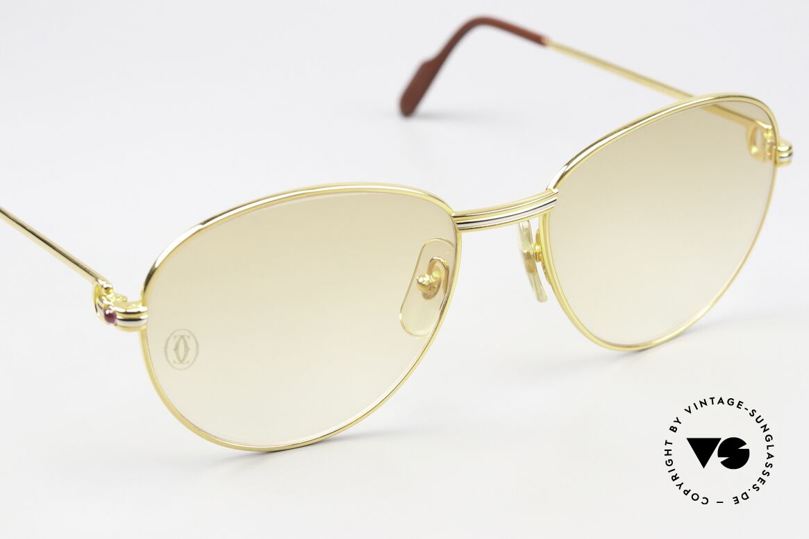 Cartier S Rubis 0,34 ct - L Ultra Rare 57mm Version, orig. orange-gradient sun lenses with Cartier logo, Made for Women