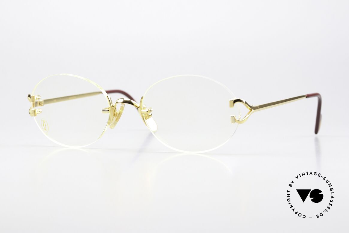 Cartier Scala 90s Frame Rare 52mm Size, noble rimless Cartier glasses frame from the 90's, Made for Men and Women