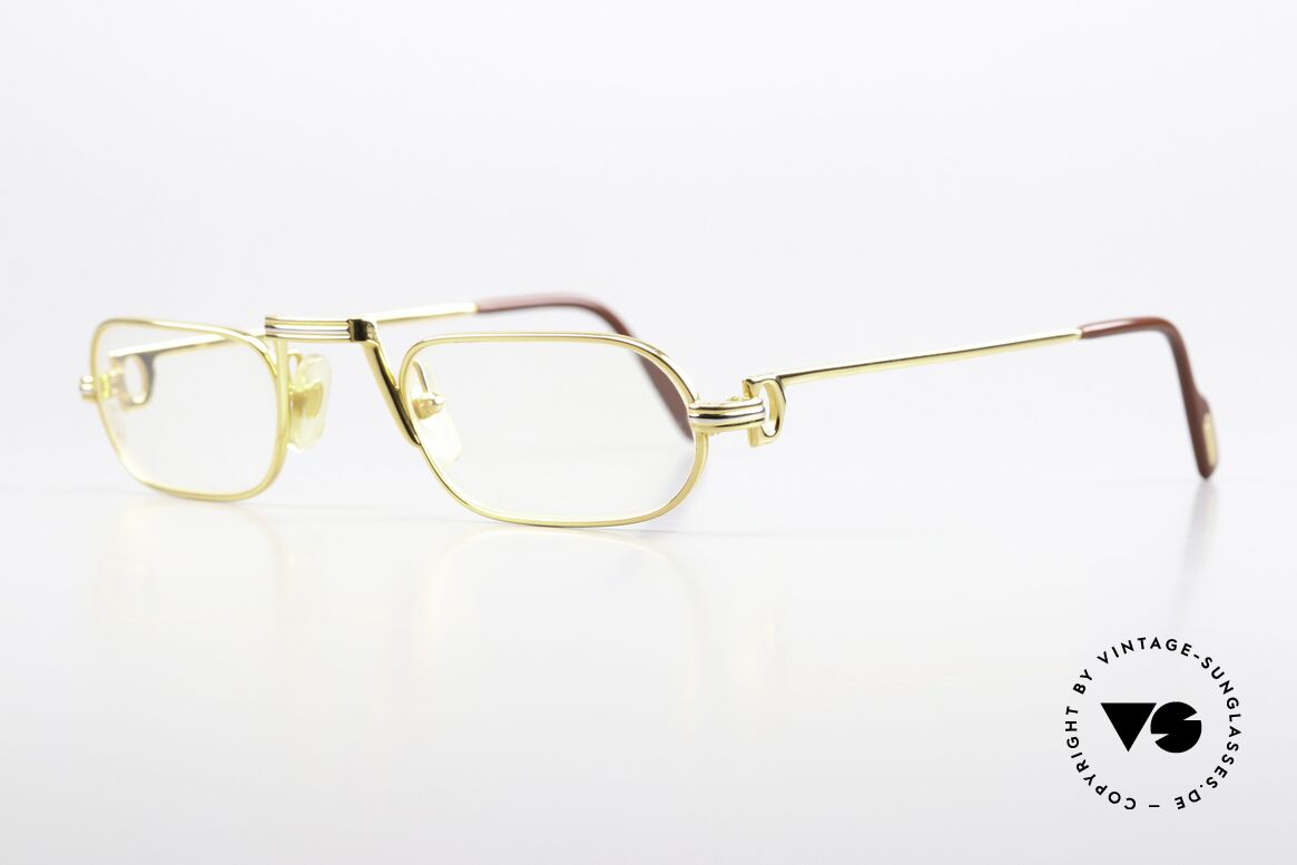 Cartier Demi Lune LC - L Limited L Size From 1987, this pair with Louis Cartier decor & 22ct gold-plated frame, Made for Men