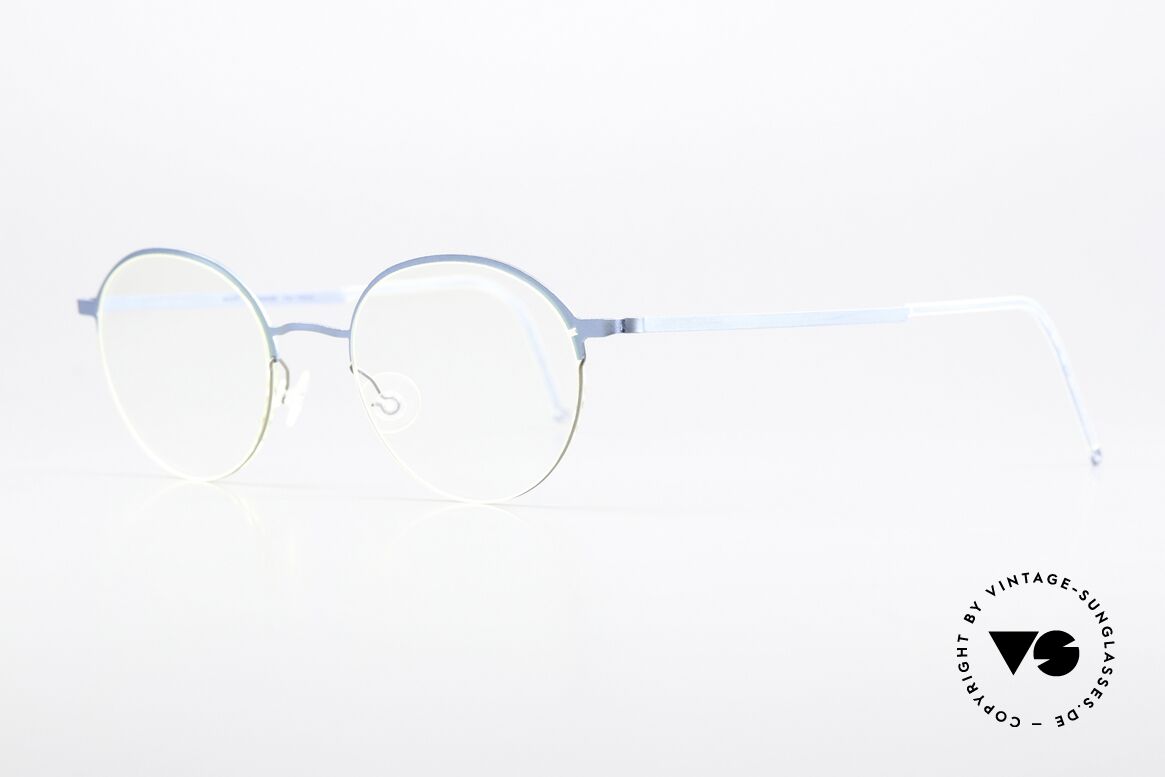 Lindberg 4010 Strip Titan 1990's Frame Blue Silver, distinctive quality and design (award-winning frame), Made for Men and Women