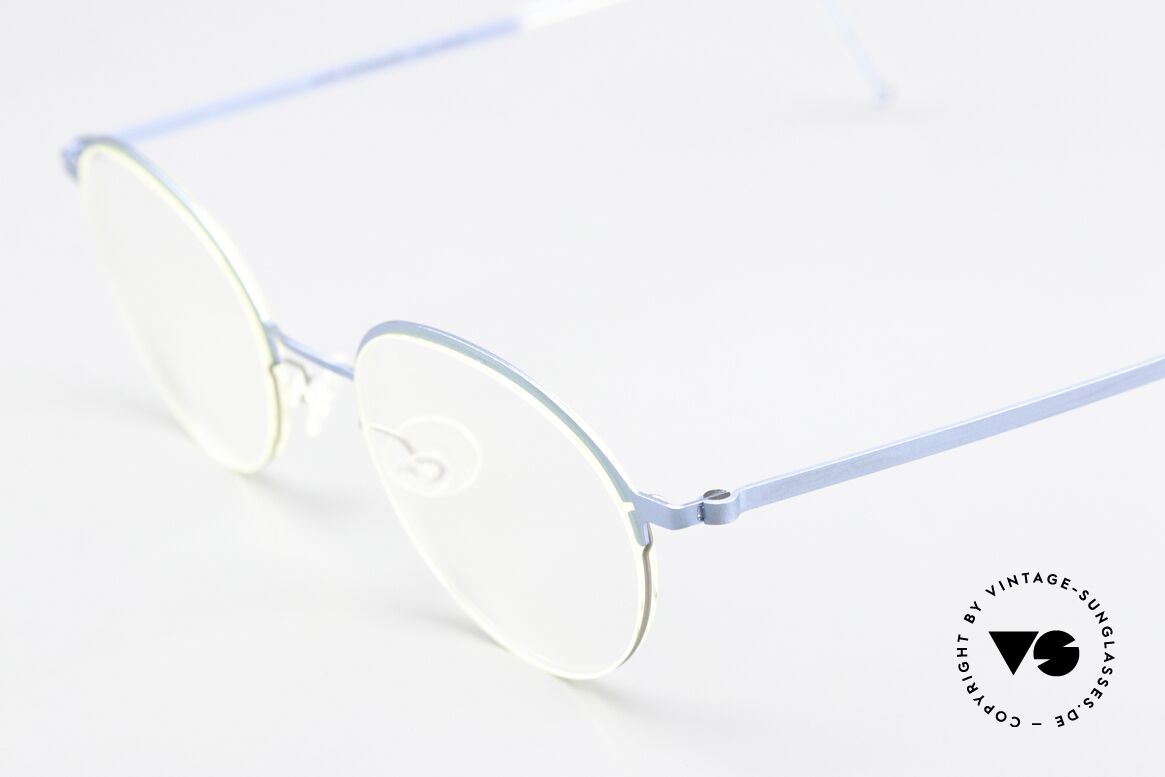 Lindberg 4010 Strip Titan 1990's Frame Blue Silver, simply timeless, stylish & innovative: grade 'vintage', Made for Men and Women