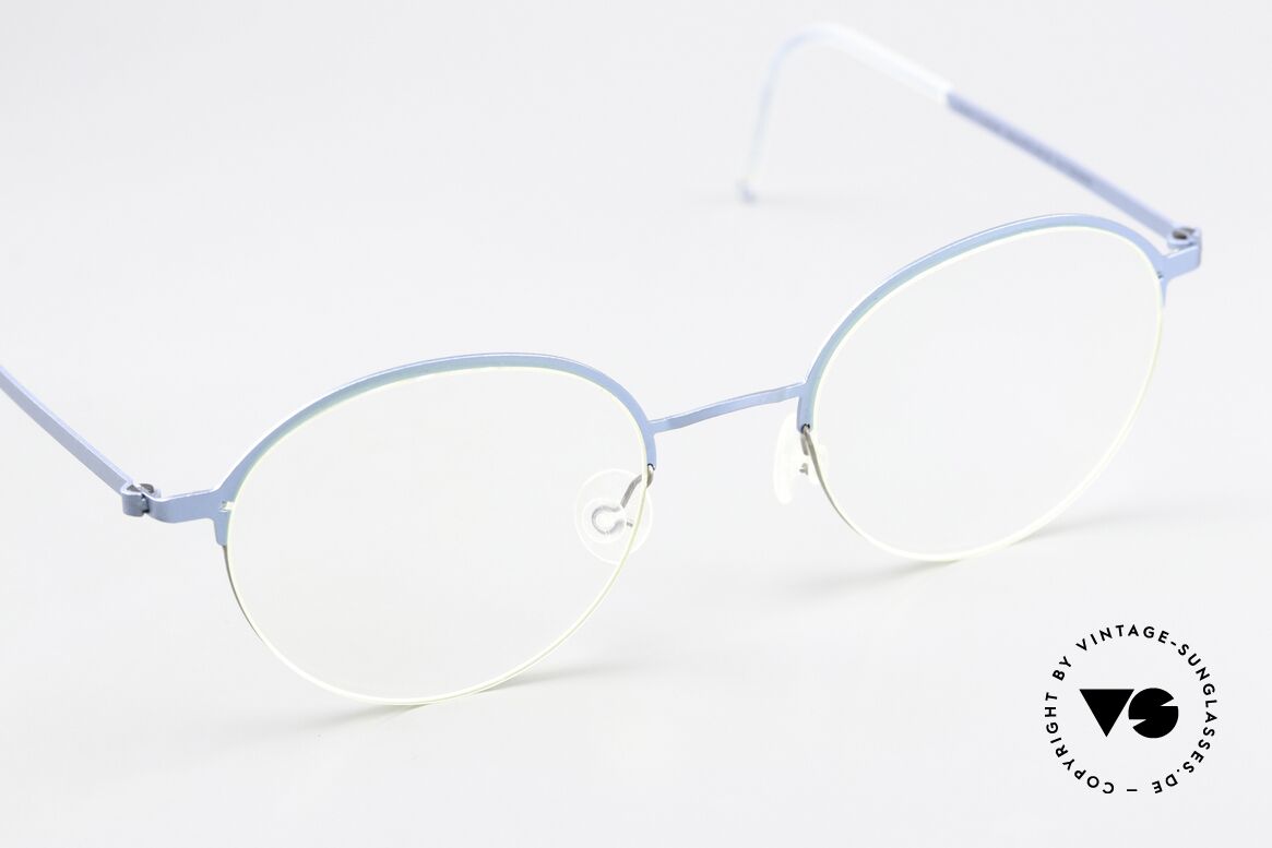 Lindberg 4010 Strip Titan 1990's Frame Blue Silver, extremely strong, resilient & flexible (13 grams only!), Made for Men and Women