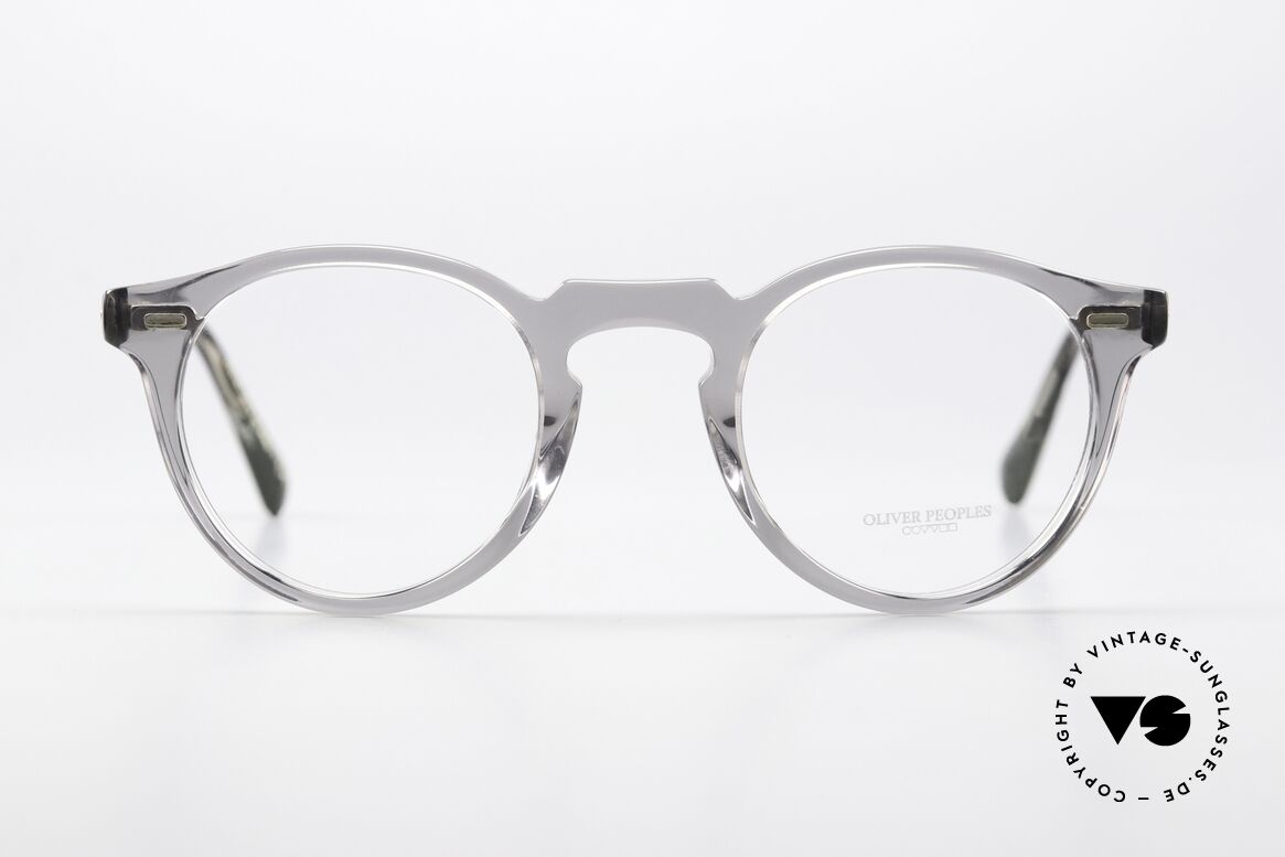 Oliver Peoples Gregory Peck Timeless Panto 45mm, exact model name: OV5186 1484, gray-translucid, Made for Men