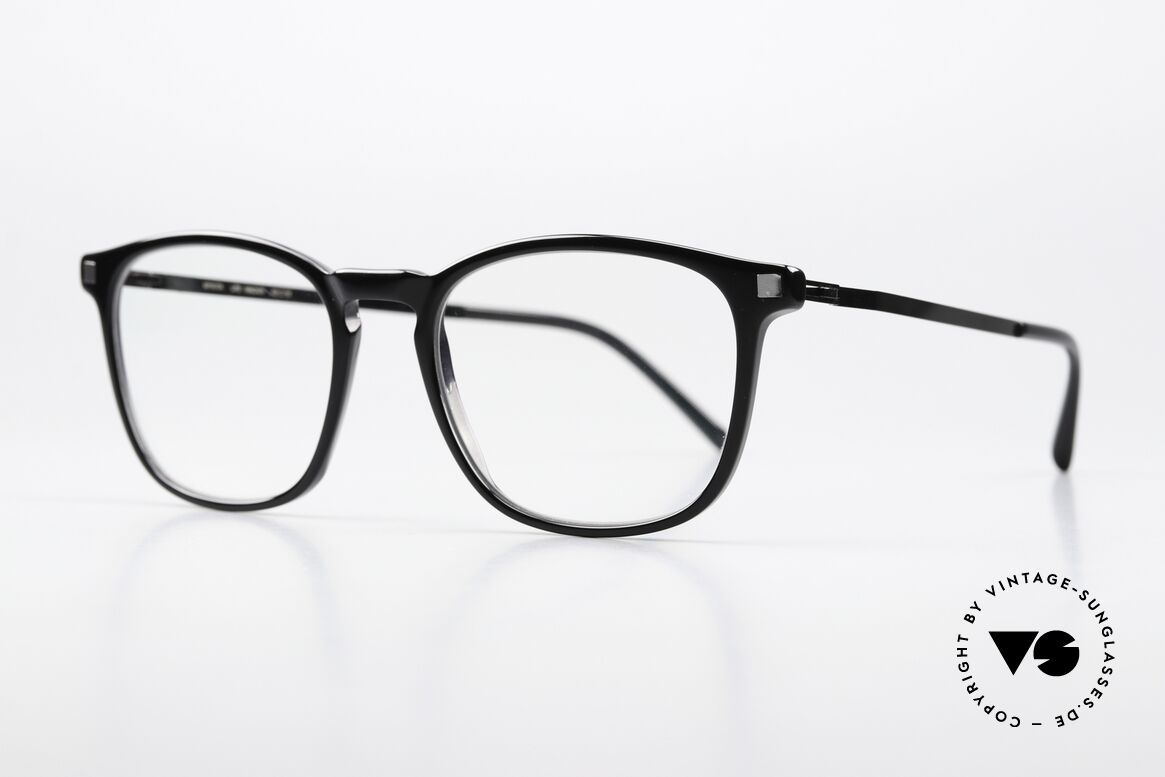 Mykita Haldur Unisex Specs Classic Black, acetate frame front with characteristic Mykita temples, Made for Men and Women