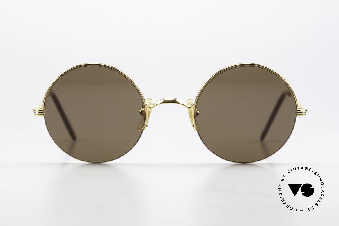 Cartier Mayfair - M Original Sun Lenses 1997, round luxury sunglasses in M size 47°22, 135, Made for Men and Women