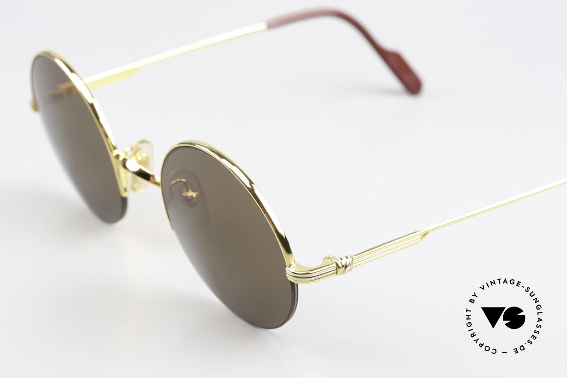 Cartier Mayfair - M Original Sun Lenses 1997, 22ct gold-plated flexible frame; semi-rimless, Made for Men and Women