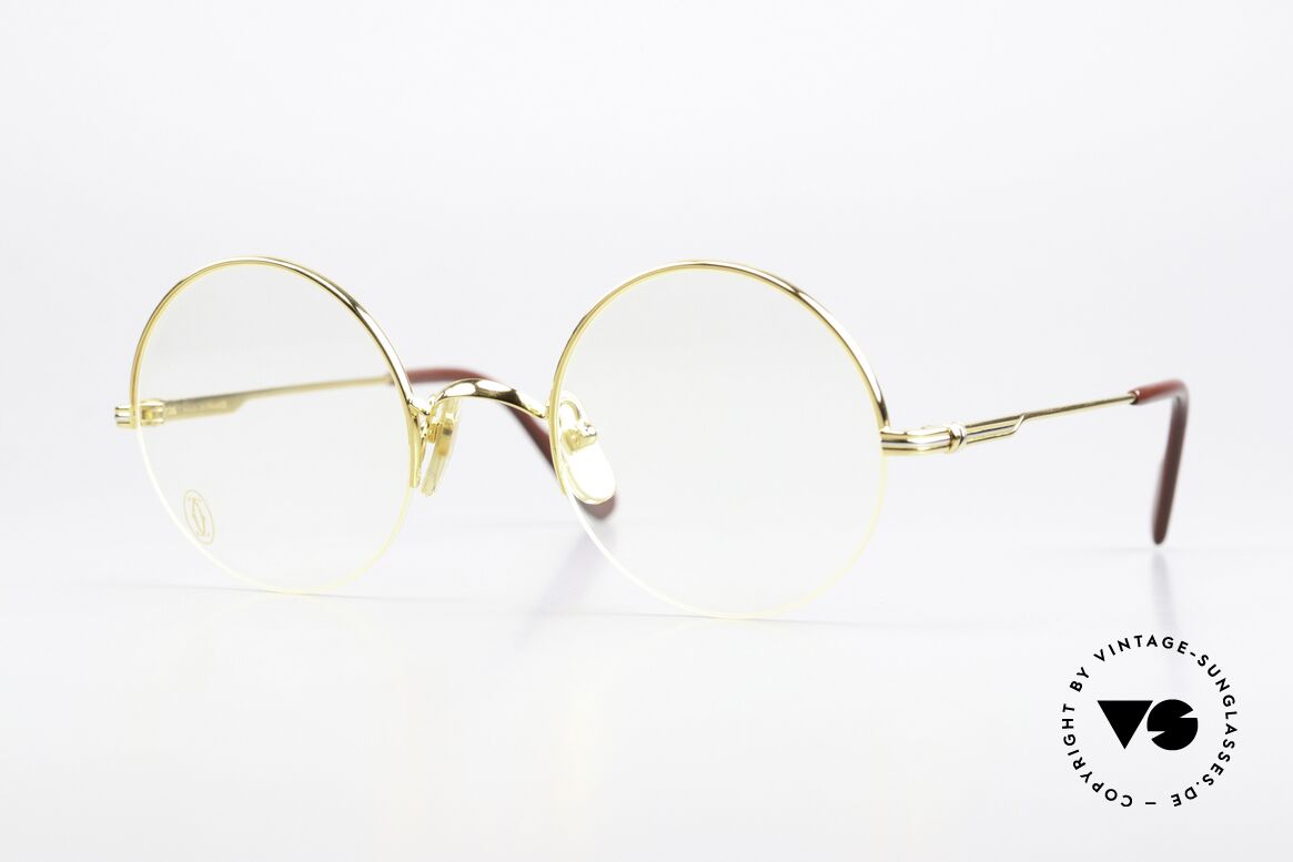 Cartier Mayfair - M Semi Rimless Luxury Frame, noble CARTIER designer model from the 90's, Made for Men and Women