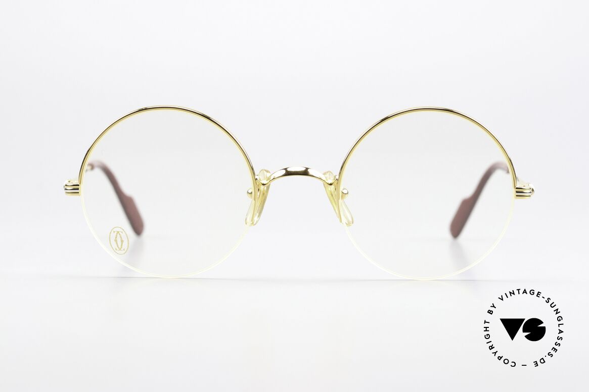 Cartier Mayfair - M Semi Rimless Luxury Frame, round luxury eyeglasses in M size 47°22, 135, Made for Men and Women