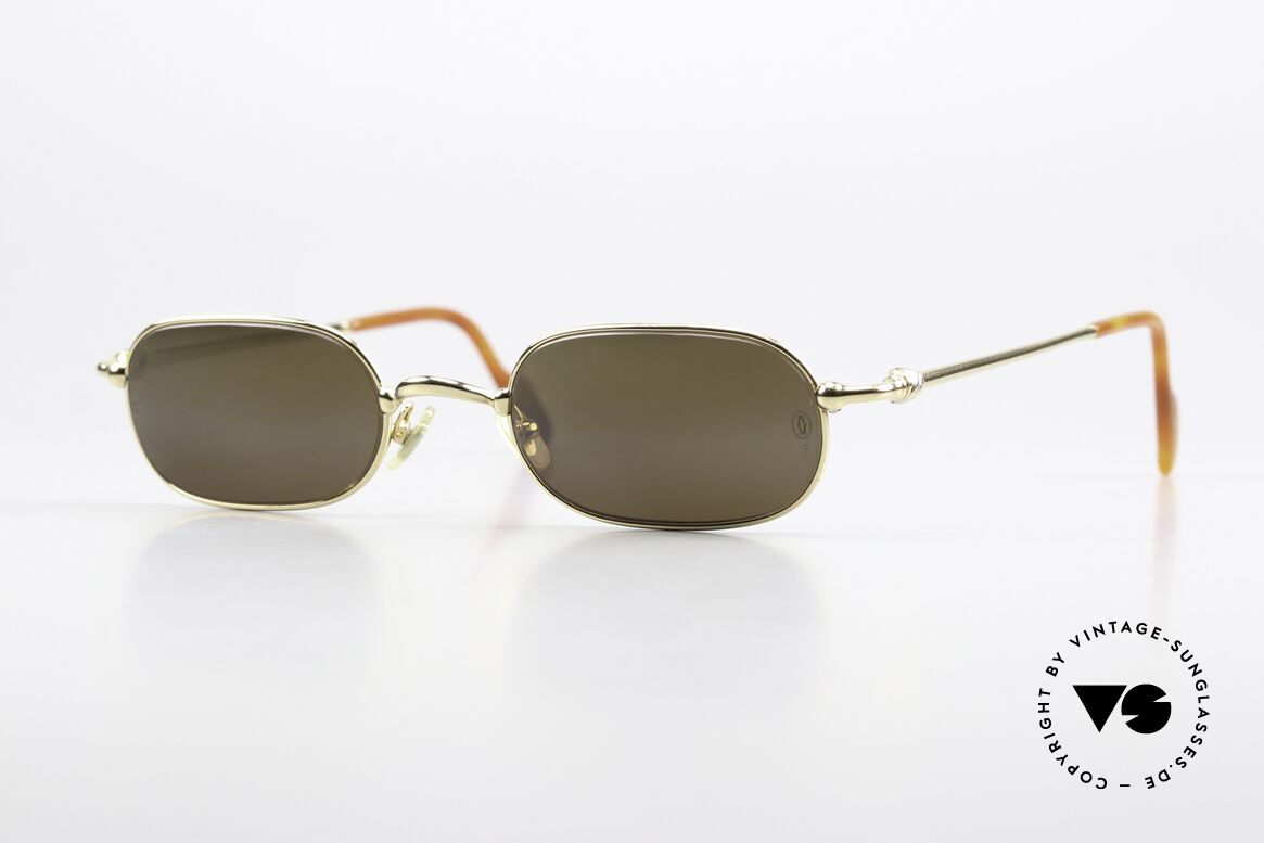 Cartier Orfy - S Original Lenses With Logo, square vintage CARTIER sunglasses from the late 90's, Made for Men and Women