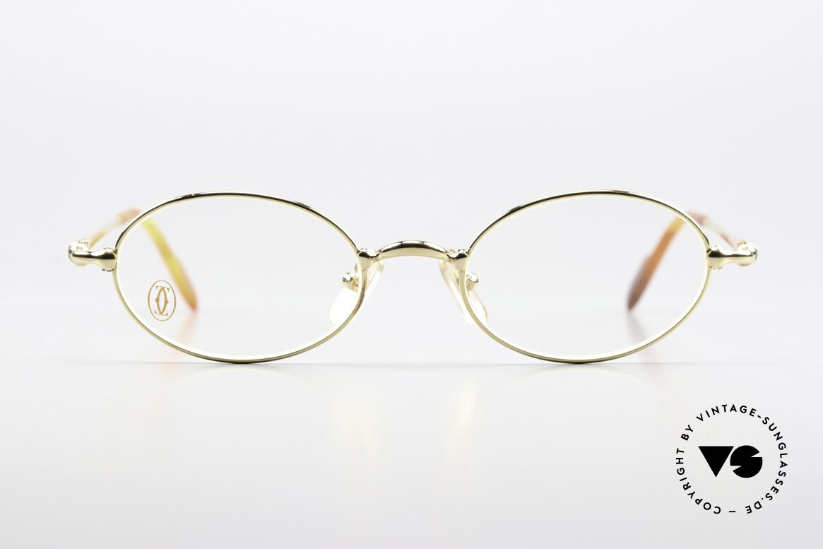 Cartier Filao - S Small Oval 90s Frame 22ct, unisex model of the 'THIN RIM' Collection by Cartier, Made for Men and Women