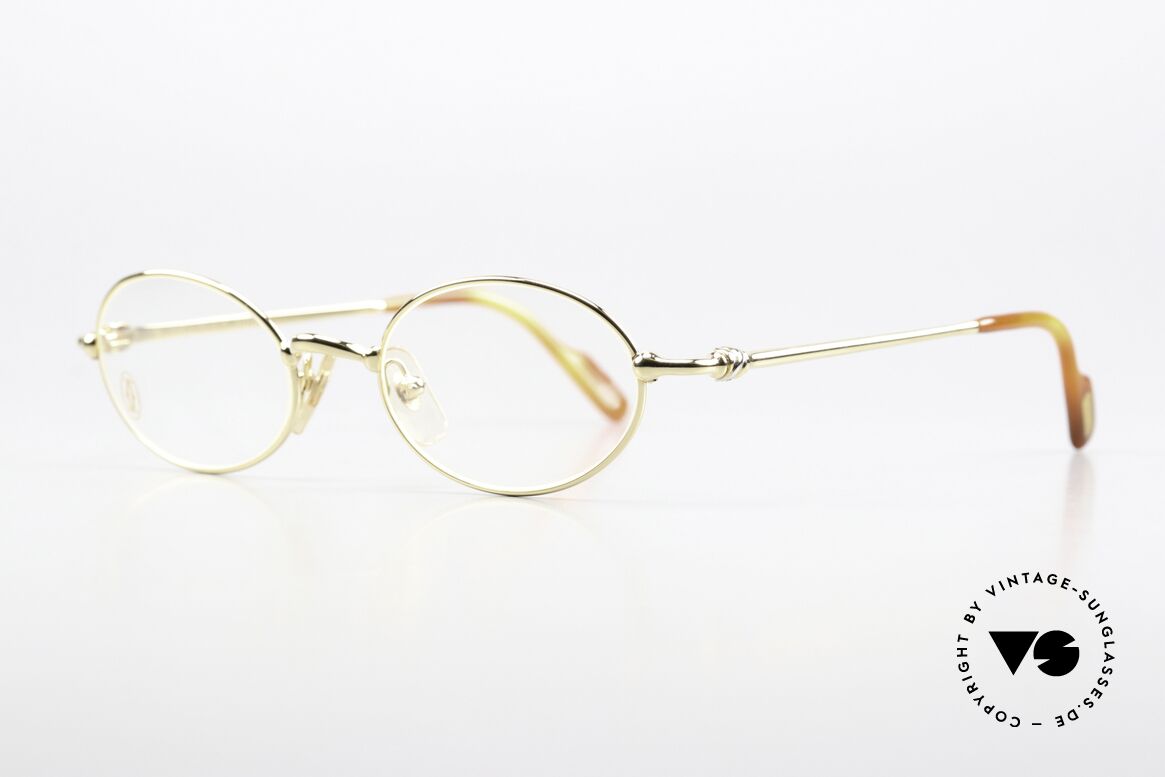 Cartier Filao - S Small Oval 90s Frame 22ct, costly 22ct GOLD-PLATED frame with DEMO lenses, Made for Men and Women