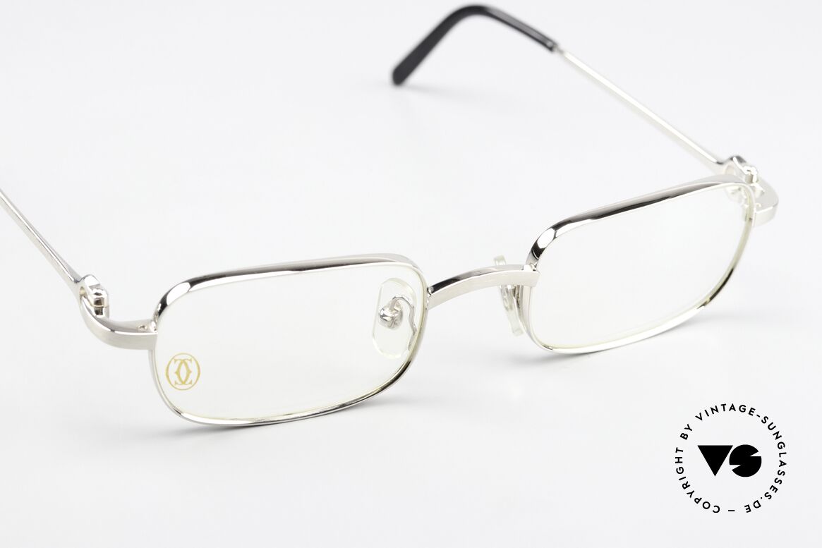 Cartier Dreamer 90s Frame Brushed Platinum, unworn rarity with full original Cartier packaging, Made for Men and Women