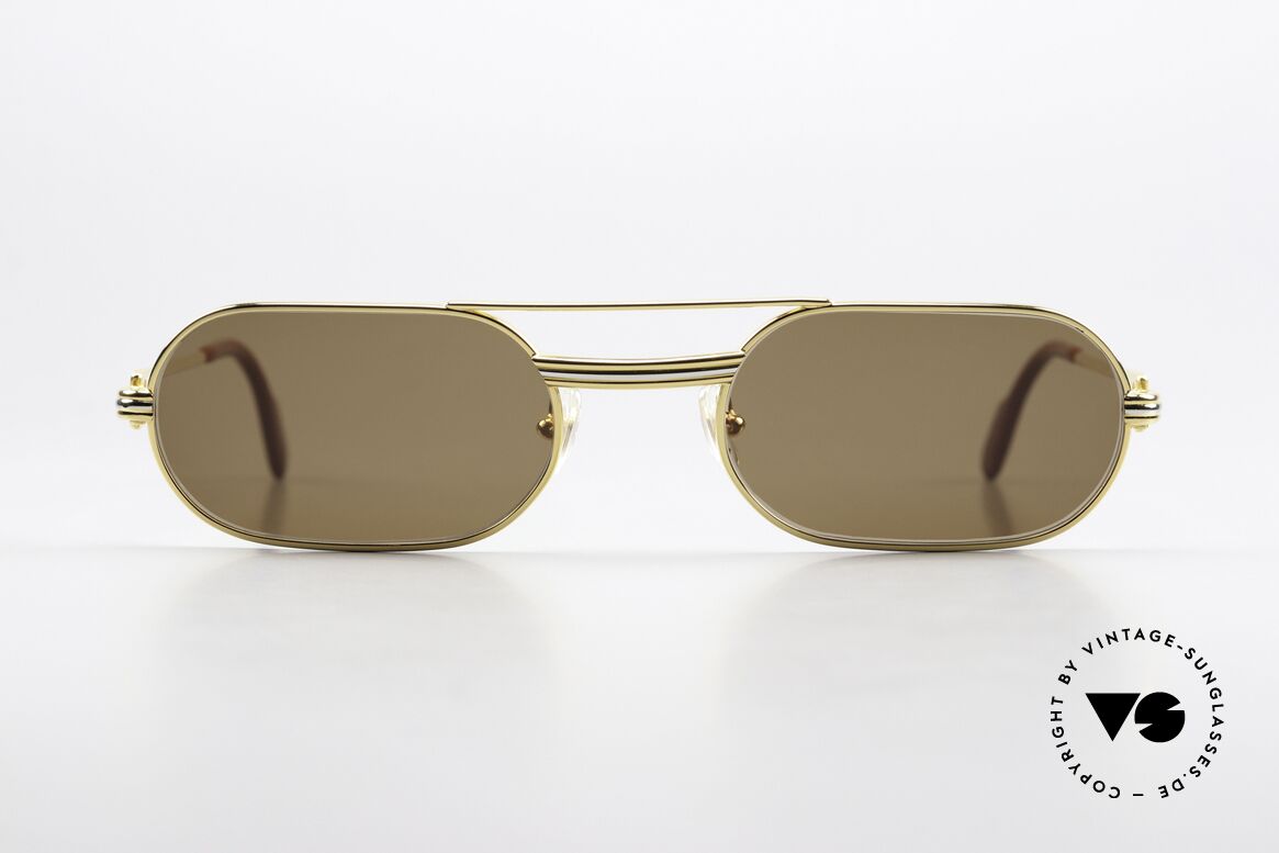 Cartier MUST LC - S Anti-Reflective Sun Lenses, this pair with Louis Cartier decor, SMALL 53/20, 130, Made for Men and Women