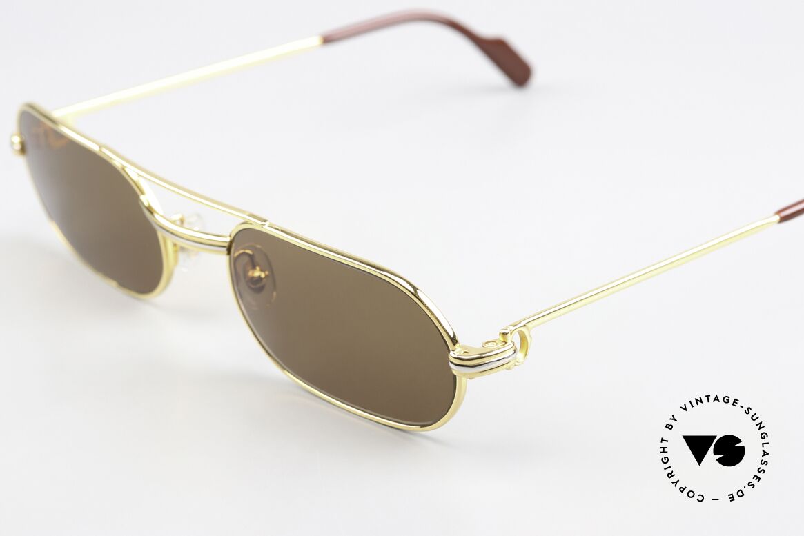 Cartier MUST LC - S Anti-Reflective Sun Lenses, 22ct gold-plated frame with new anti-reflective lenses, Made for Men and Women