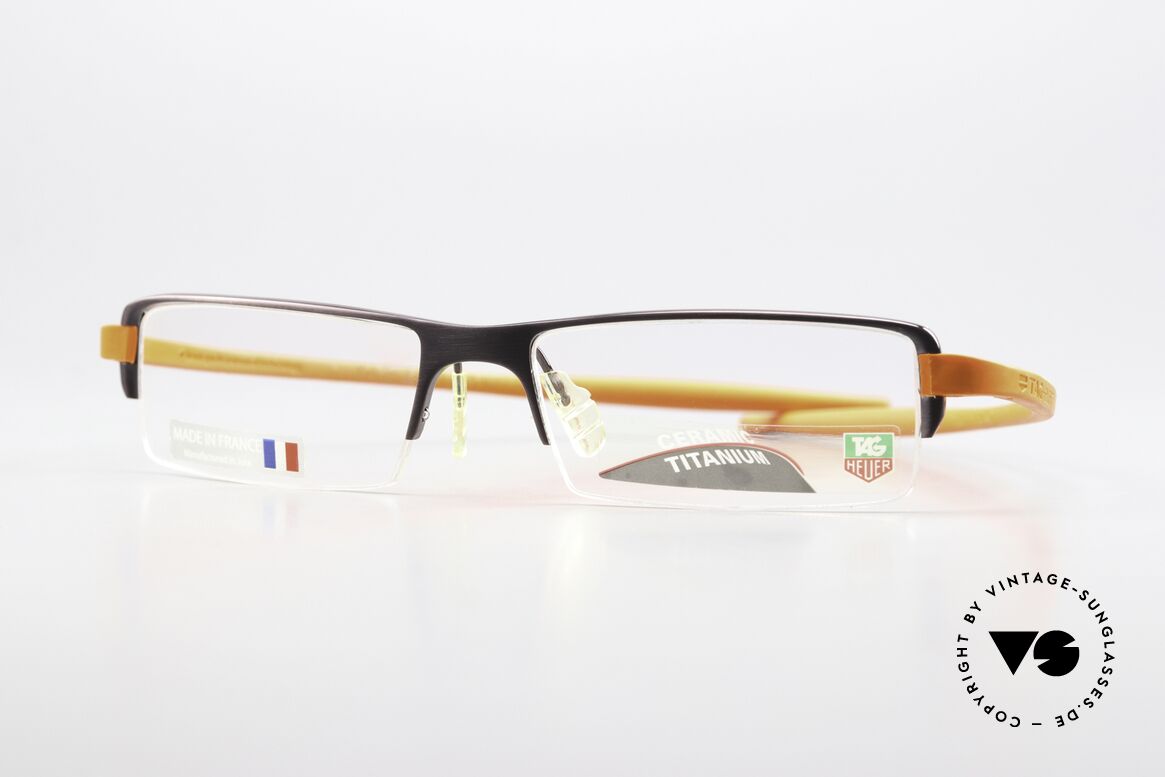 Tag Heuer 3723 Reflex Sporty Flexible Temples, Tag Heuer glasses TH 3723, col. 022, size 53-17, Made for Men