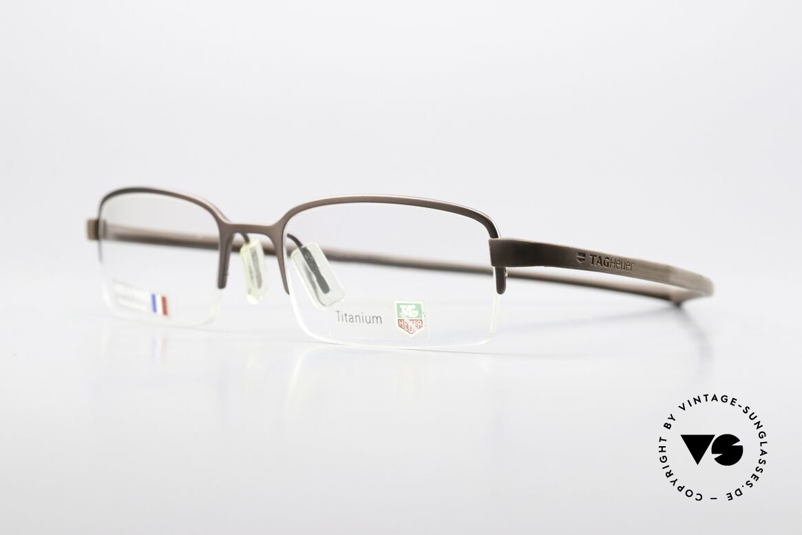 Tag Heuer 3203 Reflex Semi Rimless Titan Frame, with “racing” temples made of elastomer rubber, Made for Men