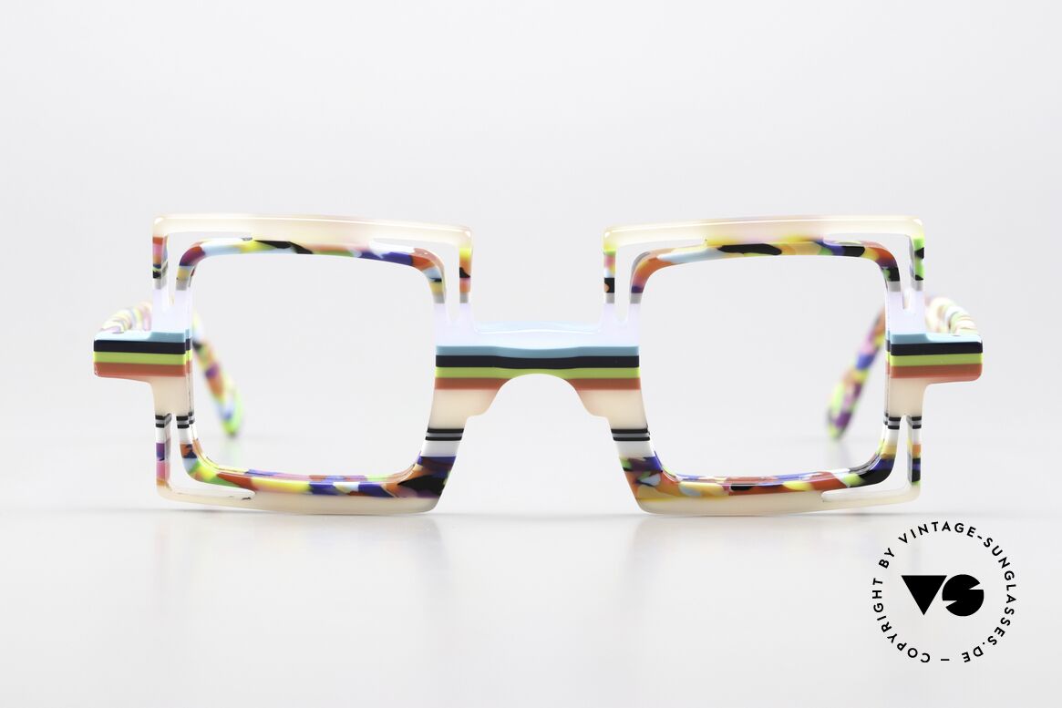 Wissing 3130 Colorful Specs Crazy Square, crazy colorful glasses by Wissing, model 3130, Made for Men and Women