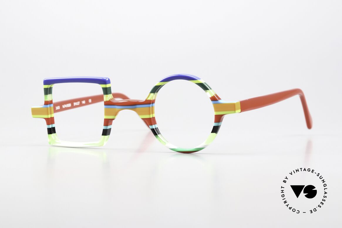 Wissing 2653 Eyeglasses For Art Lovers, crazy colorful glasses by Wissing, model 2653, Made for Men and Women