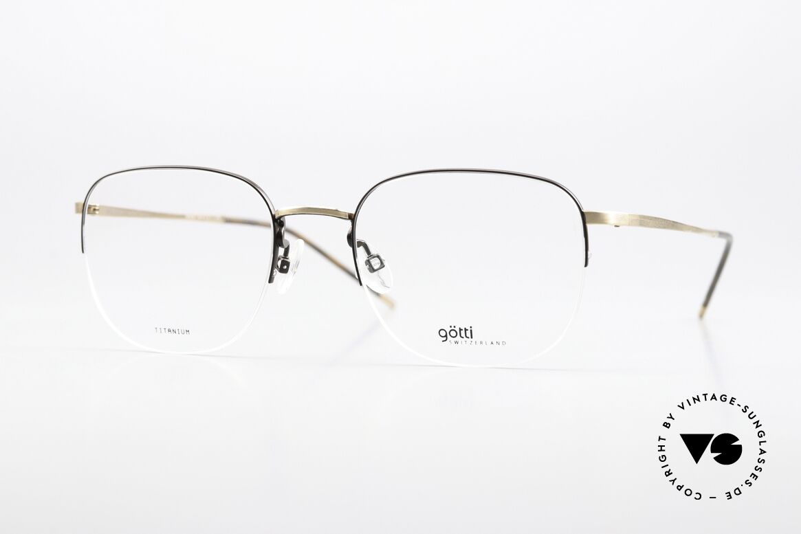 Götti Averi Semi Rimless Titan Frame, Götti / Goetti glasses Averi, GB-BR, size 50/19, Made for Men and Women