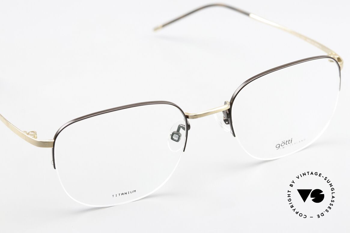 Götti Averi Semi Rimless Titan Frame, unworn designer piece from 2017, with hard case, Made for Men and Women