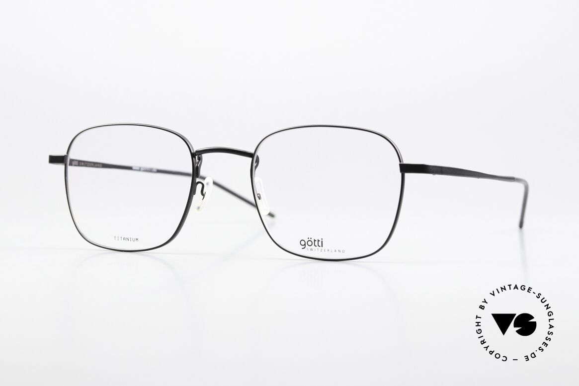 Götti Davis Very Light Titanium Frame, Götti / Goetti glasses Davis, BLKM; size 49/19, Made for Men and Women