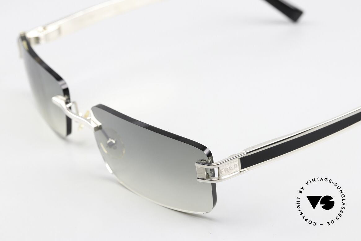 Fred Hawai F1 Square Rimless Sunglasses, unique LUXURY sunglasses with flexible spring hinges, Made for Men