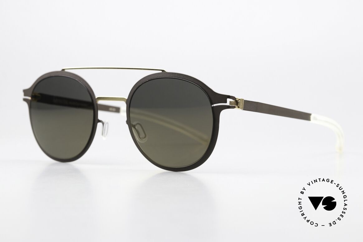 Mykita Crosby Decades Sun Collection, dark-brown/gold frame & slightly gold mirrored lenses, Made for Men and Women