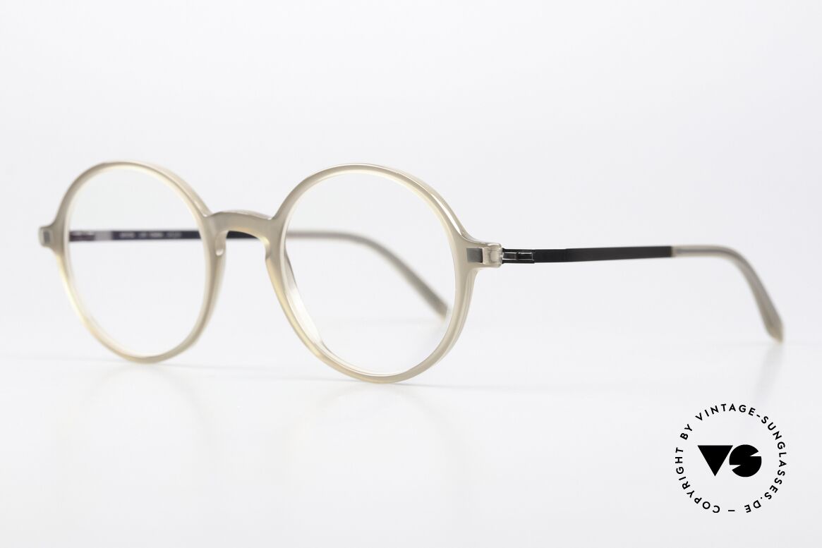 Mykita Tomkin Round Frame Light Brown, acetate frame front with characteristic Mykita temples, Made for Men and Women