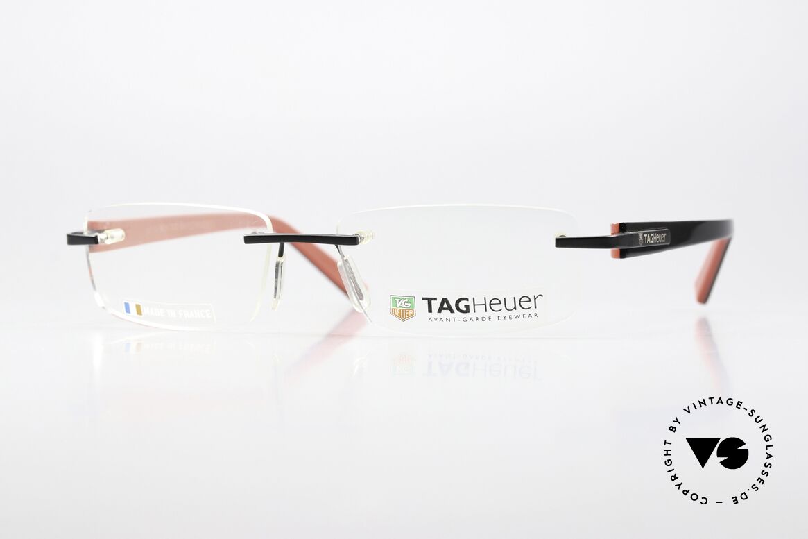 Tag Heuer 8104 Trends Red Black Racing Frame, Tag Heuer glasses mod. 8104, col. 012, size 56-17, Made for Men