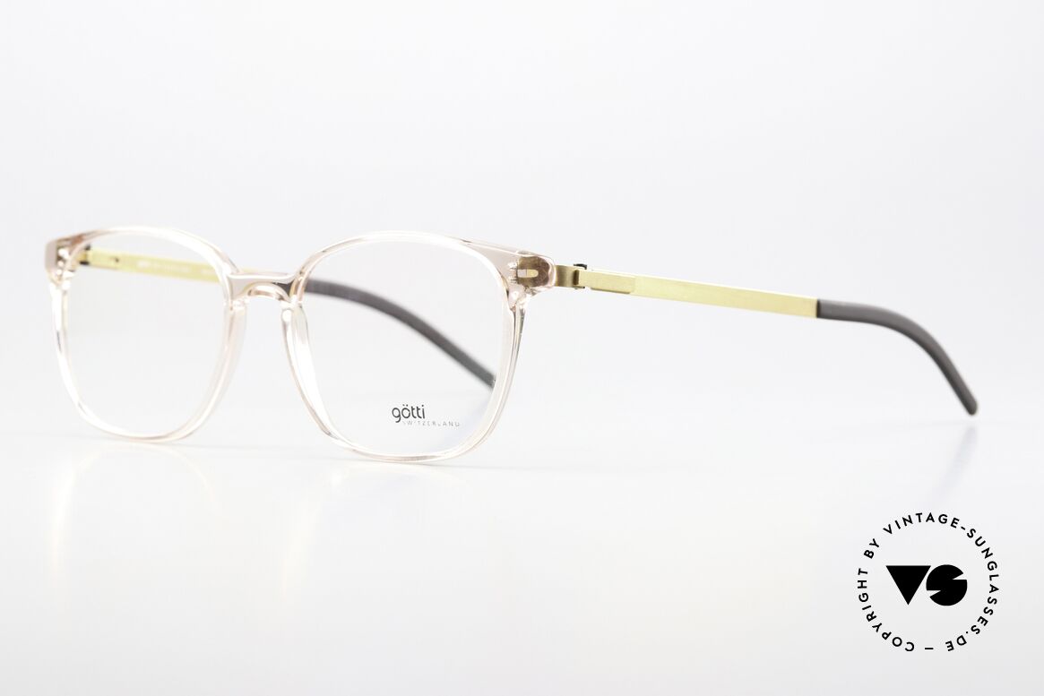 Götti Smith Pale Pink Frame Front, frame front in feminine SOFT PINK + gold temples, Made for Women