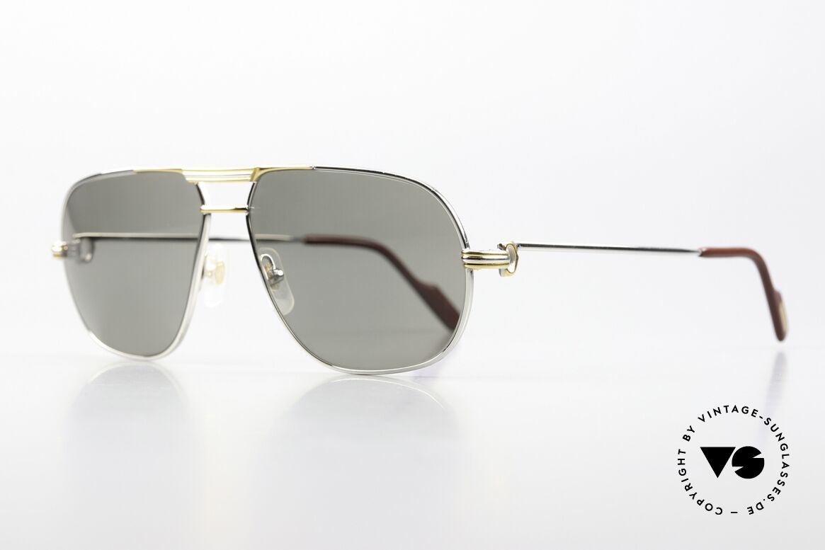 Cartier Tank - M Polarized Gray Sun Lenses, Tank: model of the old 'rimmed series' by CARTIER Paris, Made for Men