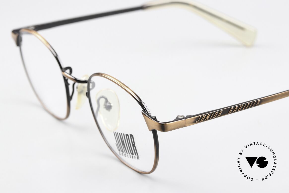 Jean Paul Gaultier 57-0172 90s Made in Japan Quality, really extraordinary frame finish in antique-bronze, Made for Men