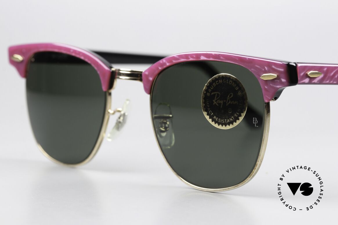 Ray Ban Clubmaster Bausch & Lomb USA Shades, ladies version with "electric raspberry" coloring, Made for Women