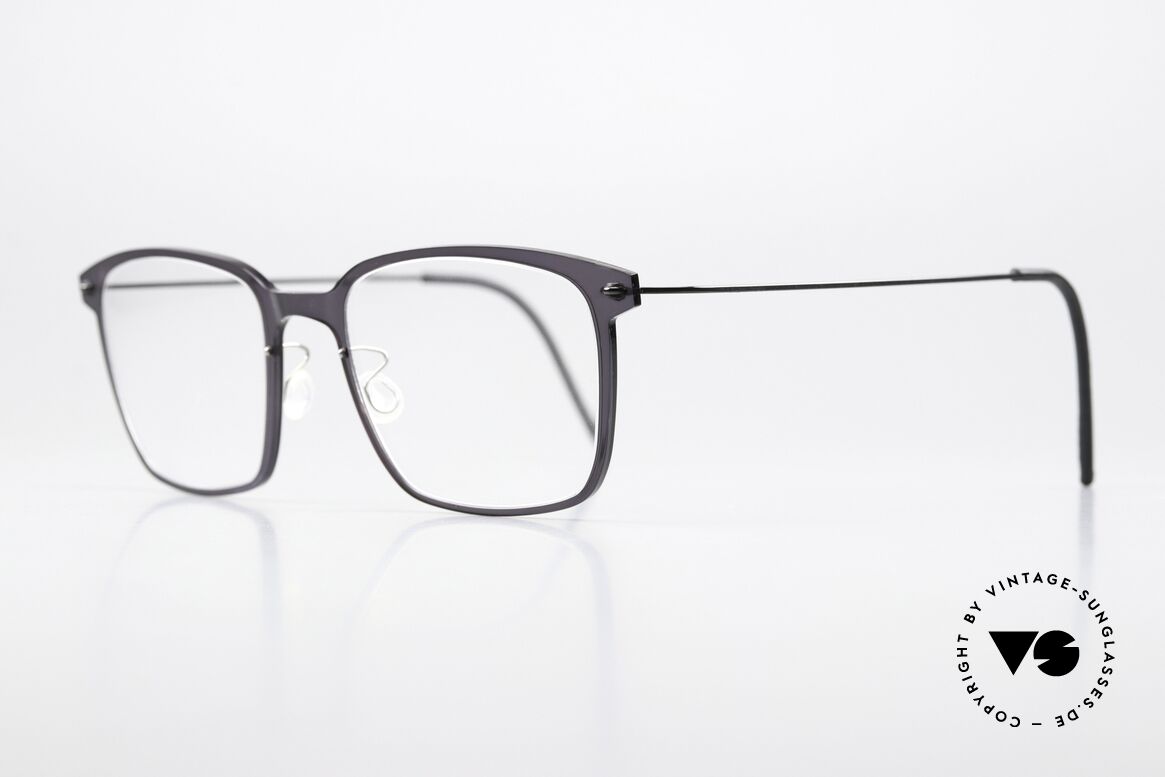 Lindberg 6522 NOW Blue Gray Front Translucid, high quality composite material & titanium temples, Made for Women