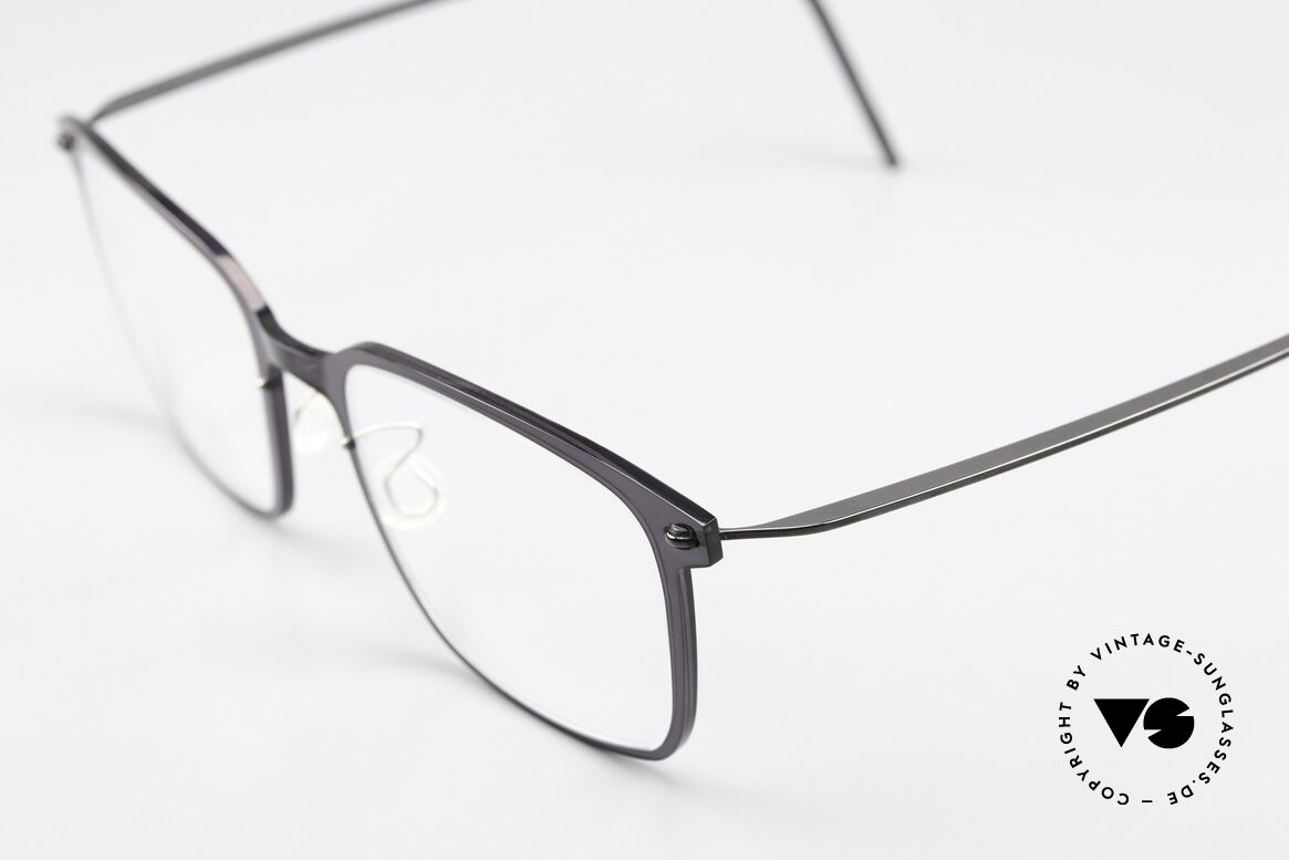 Lindberg 6522 NOW Blue Gray Front Translucid, col. C06 / PU9: blue-gray front with dark gray temples, Made for Women