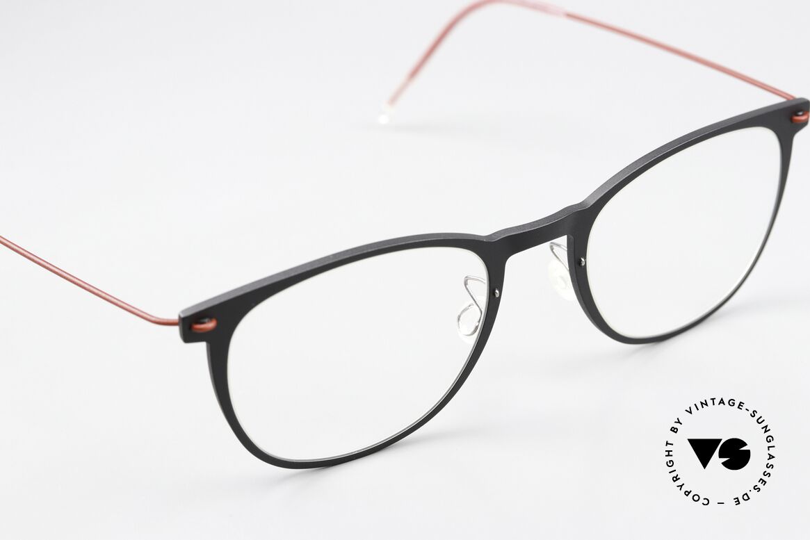 Lindberg 6529 NOW Matte Black And Dark Red, can already be described as 'vintage Lindberg' frame, Made for Women