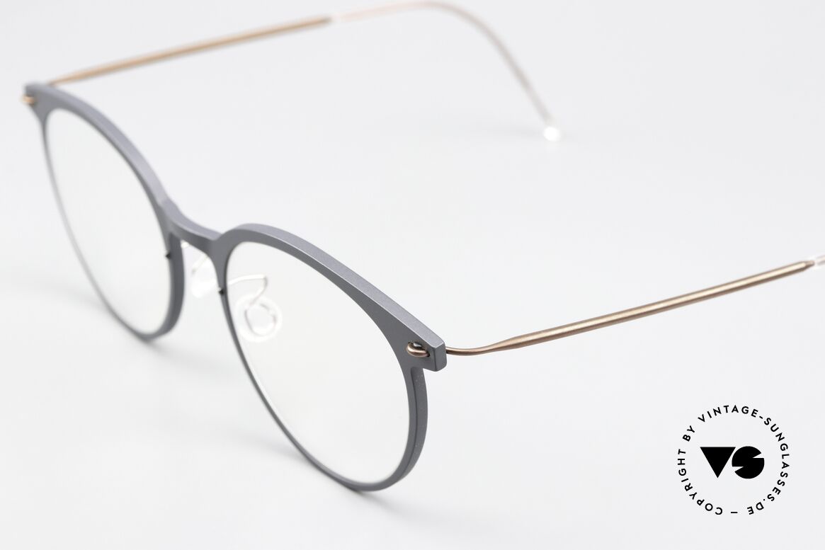 Lindberg 6537 NOW Matte Gray And Bronze, high quality composite material & titanium temples, Made for Women