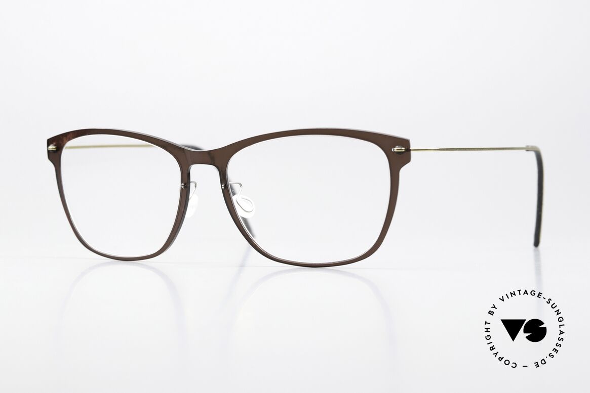 Lindberg 6525 NOW Brown Front Golden Temples, Lindberg eyeglasses from the NOW or N.O.W. series, Made for Women