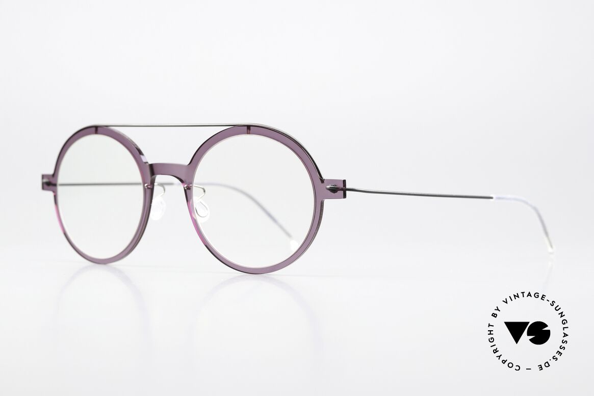 Lindberg 6543 NOW Light Purple Frame Front, light purple frame front with gray-anthracite temples, Made for Women