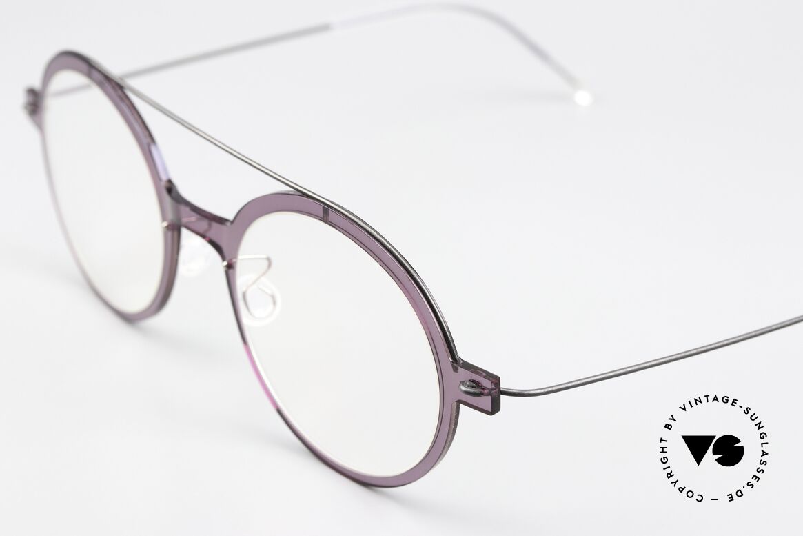 Lindberg 6543 48 NOW Light Purple Frame Front, high quality composite material (made in Denmark), Made for Women