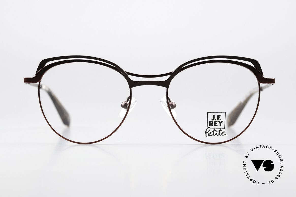 JF Rey PM081 Ladies Frame Ruby & Brown, PM = 'Petite Modèle' eyewear collection for ladies, Made for Women