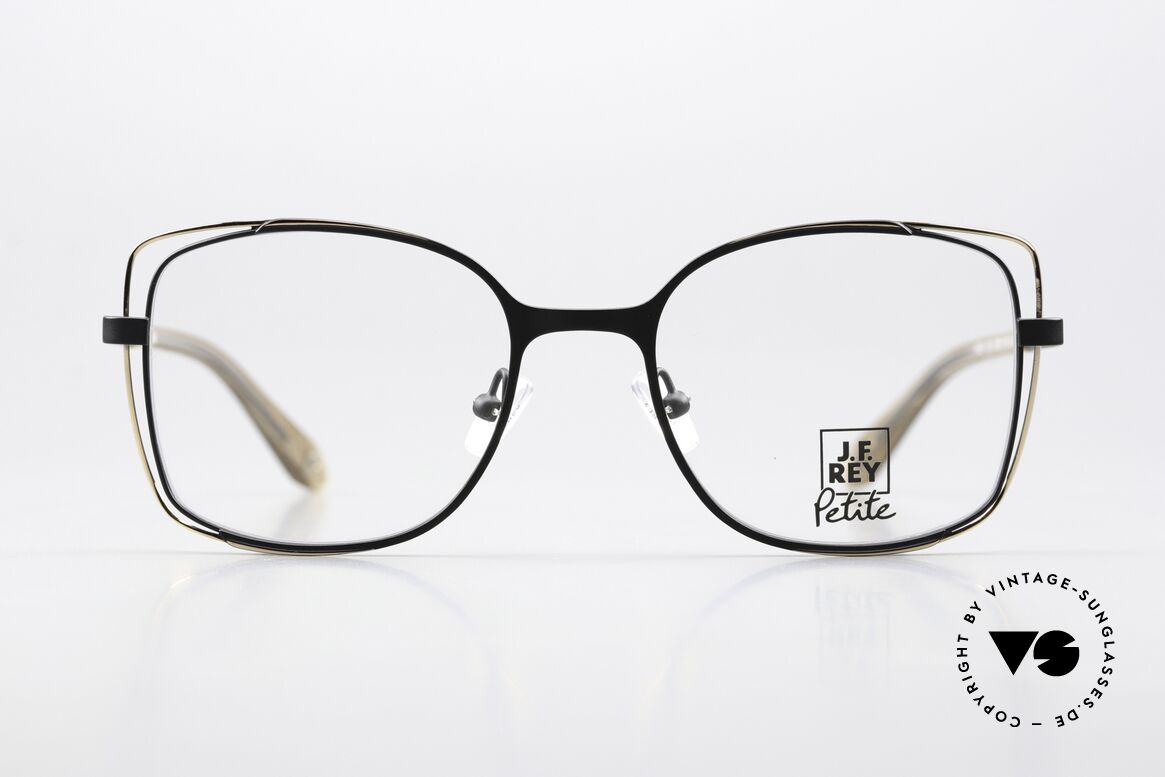 JF Rey PM074 Ladies Frame Black & Rosé, PM = 'Petite Modèle' eyewear collection for ladies, Made for Women