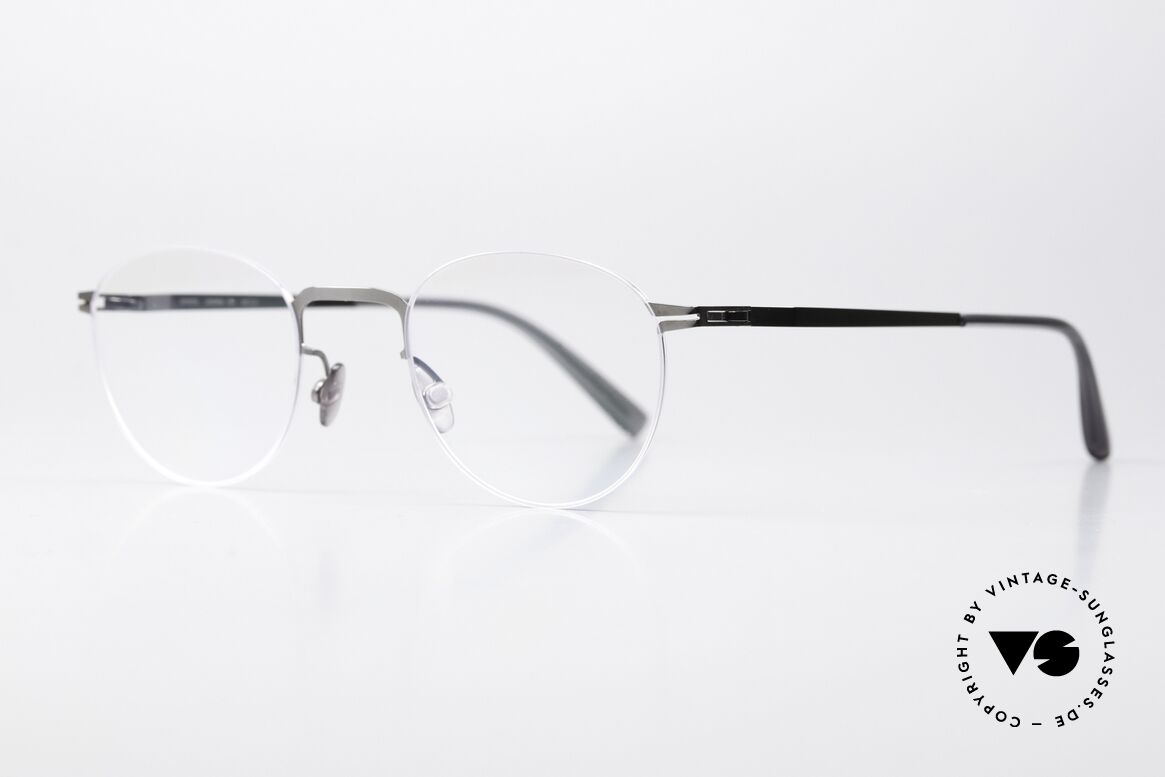 Mykita Rin Small Light Panto Eyewear, color 328 = silver/shiny graphite; rather ladies specs, Made for Women